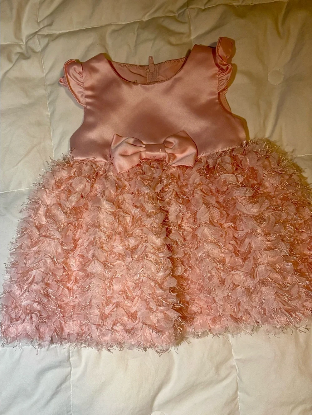 Girls Pink Ruffle Party Dress